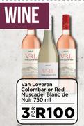 Van Loveren Colombar Or Red Muscadel Blanc De Noir-For 3 x 750ml