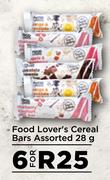 Food Lover's Cereal Bars Assorted-For 6 x 28g