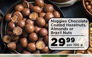 Nuggles Chocolate Coated Hazelnuts, Almonds Or Brazil Nuts-Per 100g