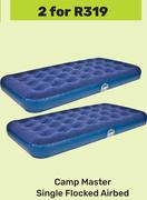 Camp Master Single Flocked Airbed-For 2