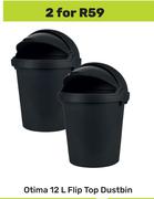 Otima 12L Flip Top Dustbin-For 2