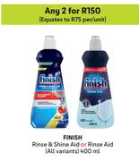 Finish Rinse & Shine Aid Or Rinse Aid (All Variants)-For Any 2 x 400ml