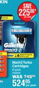 Gillette Mach3 Turbo Cartridges 8 Pack-Per Pack
