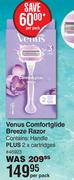 Gillette Venus Comfort Glide Breeze Razor-Per Pack
