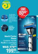 Gillette Mach3 Turbo Razor-Per Pack
