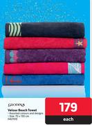 Glodina Velour Beach Towel 462103-Each