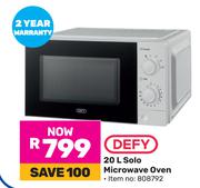 Defy 20L Solo Microwave Oven