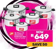 Hart 10 Piece J7 Aluminium Cookware Set-Per Set