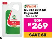 Castrol 5L GTX 20W-50 Engine Oil