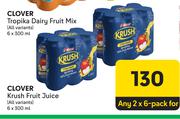 Clover Krush Fruit Juice (All Variants)-2 x 6 x 300ml