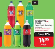 Sparletta Or Twist Soft Drink Bottles (All Variants)-2L Each