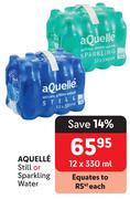 Aquelle Still Or Sparkling Water-12 x 330ml