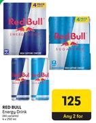 Red Bull Energy Drink (All Variants)-2 x 4 x 250ml