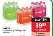 Thirsti Flavoured Sparkling Drink (All Variants)-6 x 500ml