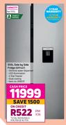 Defy 555L Side By Side Fridge DFF447