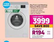 Defy 6kg Front Load Washing Machine (White) DAW381