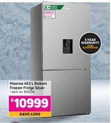 Hisense 463L Bottom Freezer Fridge (Silver)