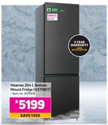 Hisense 264L Bottom Mount Fridge H370BIT