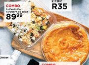 1 x Family Pie, 1 x Grab n Go Salad-Combo