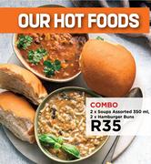 2 x Soups Assorted 350ml, 2 x Hamburger Buns-Combo