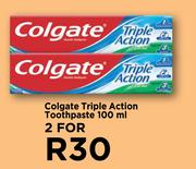 Colgate Triple Action Toothpaste-For 2 x 100ml