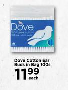 Dove Cotton Ear Buds In Bag-100s Each