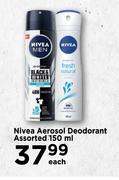 Nivea Aerosol Desodorant Assorted-150ml Each