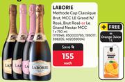 Laborie Methode Cap Classique Brut, MCC Le Grand N/Rose, Brut Rose Or Le Grand Nectar MCC-750ml Each