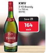 KWV 3 Yo Brandy-750ml Each