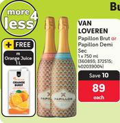 Van Loveren Papillon Brut Or Papillon Demi Sec-750ml Each