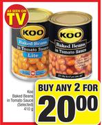 Koo Baked Beans In Tomato Sauce (Selected)-For Any 2 x 410g