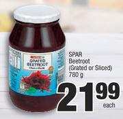 Spar Beetroot(Grated or Sliced)-780g Each