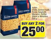 Austin Shells, Screws Fusilli, Penne, Spaghetti, Macaroni,Chiffari,Elbow Or Mafaldine-For Any 2x500g