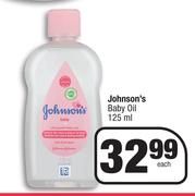 Johnson's Baby Oil-125ml Each