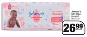 Johnson's Baby Wipes Assorted-56s/72s Each