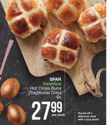 Spar Freshline Hot Cross Buns (Traditional Only)-6s