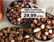 Nuggles: Chocolate Coated Almonds, Hazelnuts Or Brazil Nuts-Per 100g