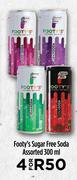 Footy's Sugar Free Soda Assorted-For 4 x 300ml