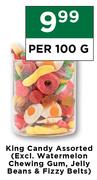 King Candy Assorted (Excl. Watermelon Chewing Gum, Jelly Beans & Fizzy Belts)-Per 100g