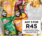 Simba Potato Chips Assorted-For Any 3 x 120g