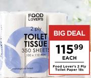 Food Lovers 2 Ply Toilet Paper-18's Pack