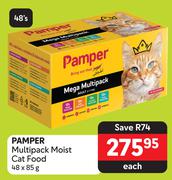 Pamper Multipack Moist Cat Food-48 x 85g Each