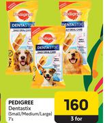 Pedigree Dentastix (Small/Medium/Large)-For 3 x 7's Pack