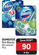 Domestos Rim Blocks (All Variants)-For 4 x 55g