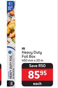 M Heavy Duty Foil Box-450mm X 20m Each