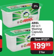 Ariel All-In-1 Washing Capsules-For 2 x 21's