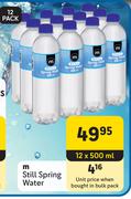 M Stll Spring Water-12 x 500ml