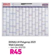 Donau A1 Polyprop 2021 Wall Calendar