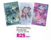 CTP School Diary A5 Assorted-Each