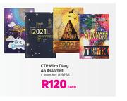 CTP Wiro Diary A5 Assorted-Each